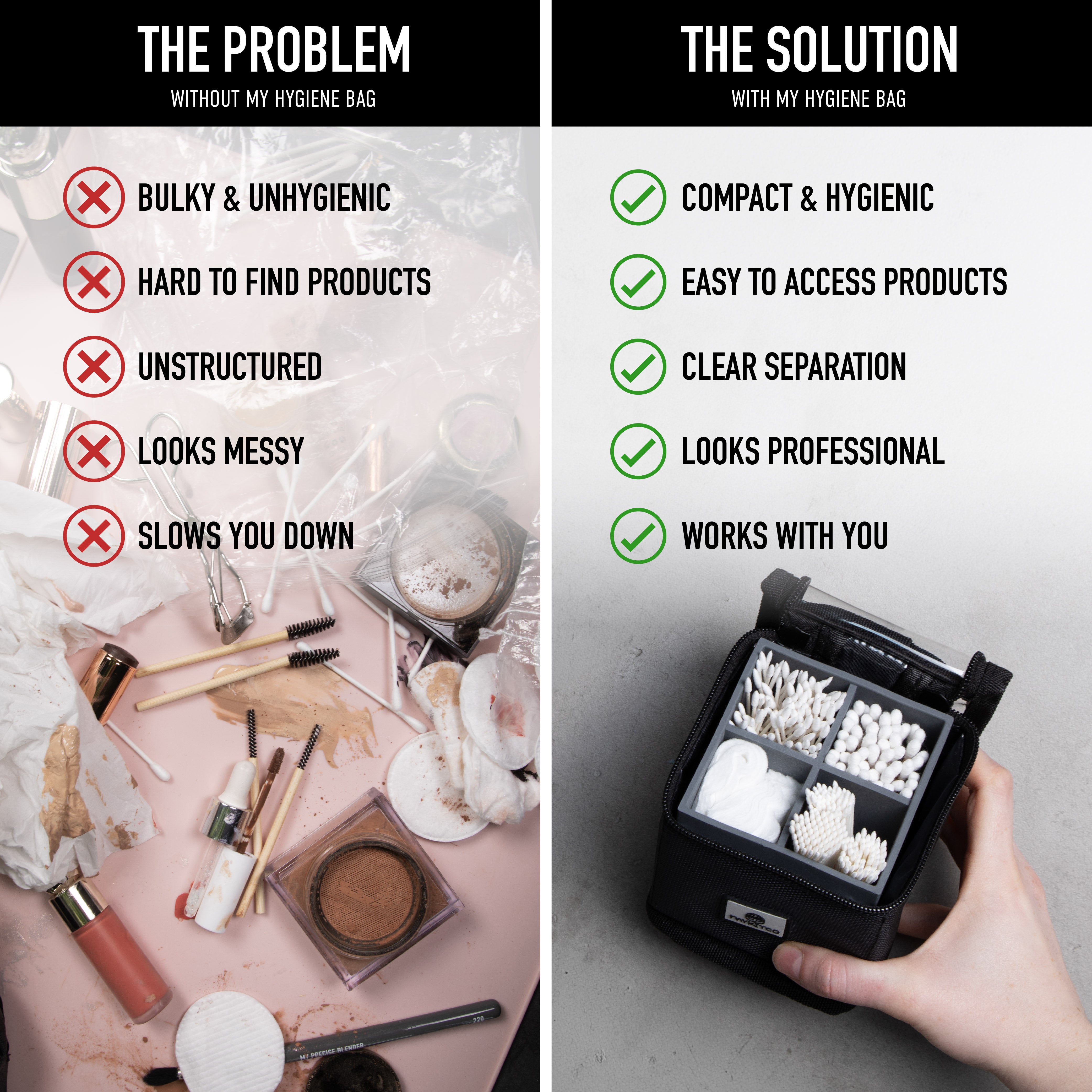 MY BIG HYGIENE BAG – Professional Makeup Hygiene Organiser | MYKITCO