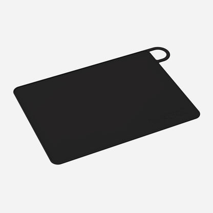 Black MYKITCO small makeup mat for tools, designed for organizing and protecting makeup brushes and tools during application.