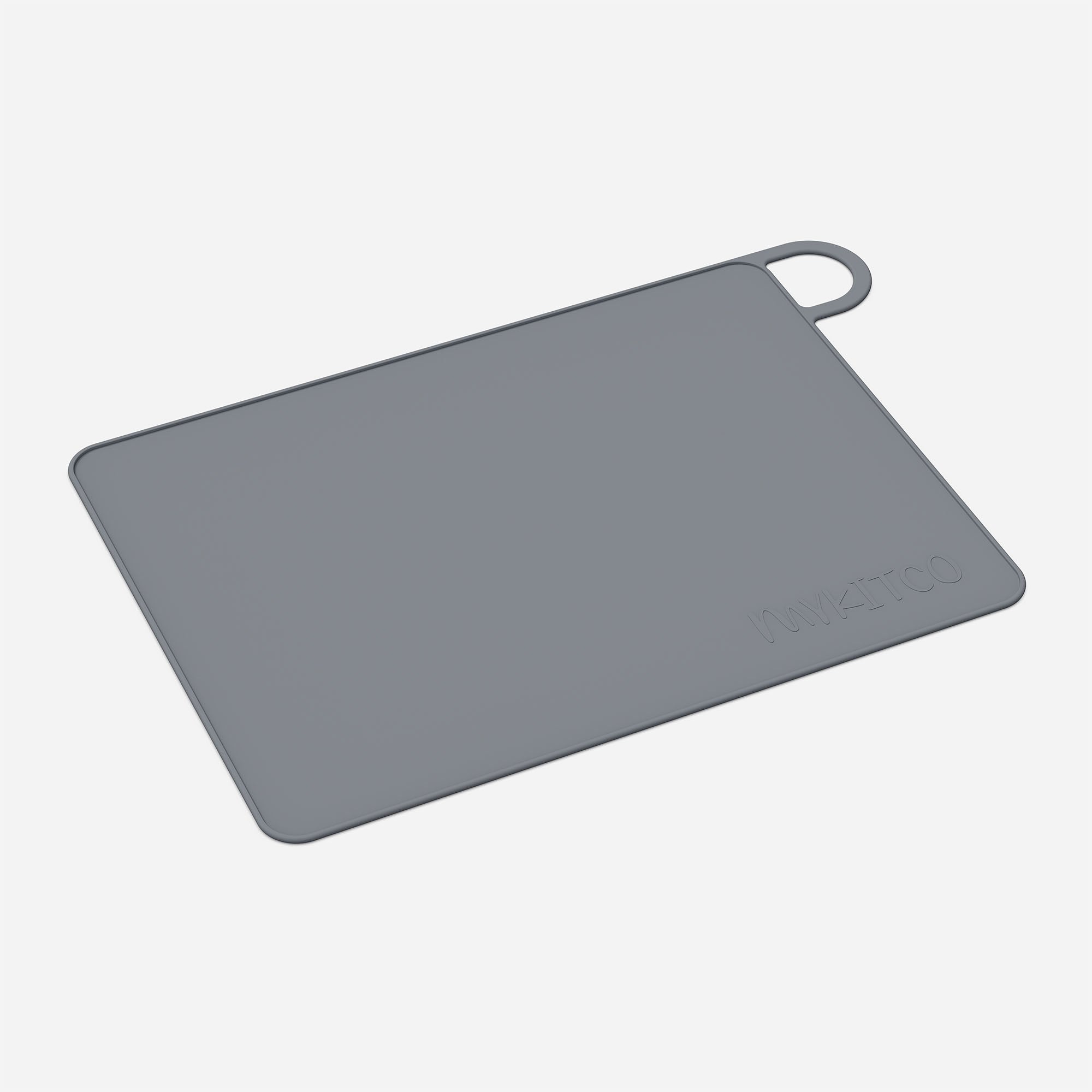 Mykitco small grey makeup application mat, a flexible tools for blending and applying makeup smoothly.