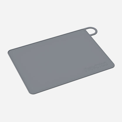 Mykitco small grey makeup application mat, a flexible tools for blending and applying makeup smoothly.
